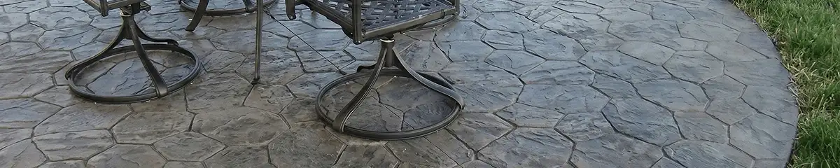 Garden relaxation area with professionally installed stone flooring in Akron OH